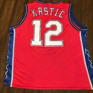 NJ Nets Basketball Jersey Mens Small Nenad Krstic #12 World Products